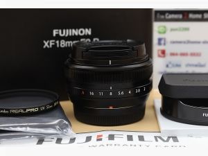 ขาย LENS Fujinon XF 18mm F2 R(สีดำ) สภาพสวยใหม่ อดีตประกันศูนย์  ไร้ฝ้า รา ตัวหนังสือคมชัด อุปกรณ์ครบกล่อง   อุปกรณ์และรายละเอียดของสินค้า 1.Lens Fujinon X